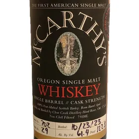 McCarthy's Oregon Single Malt Single Barrel Aficionados Group (10/23/23)