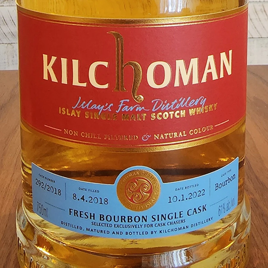 Kilchoman 3 Year Fresh Bourbon Single Cask 292/2018 (Cask Chasers)