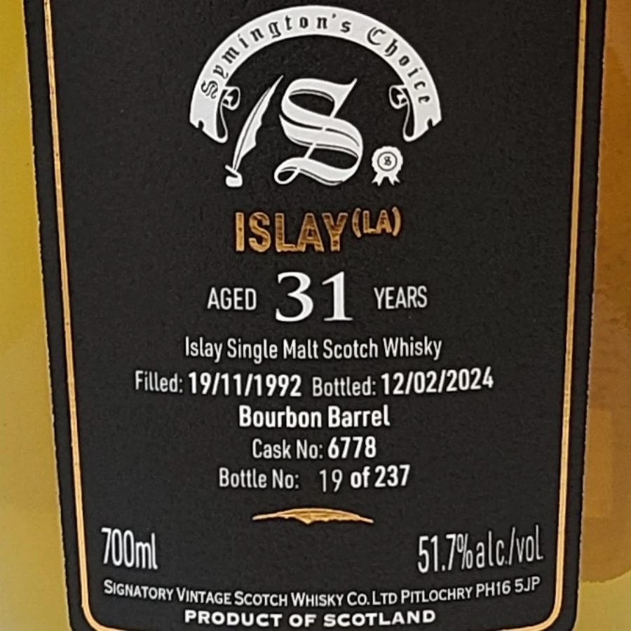 Symington's Choice Islay(Laphroaig) 31 year - Signatory Vintage CS Collection
