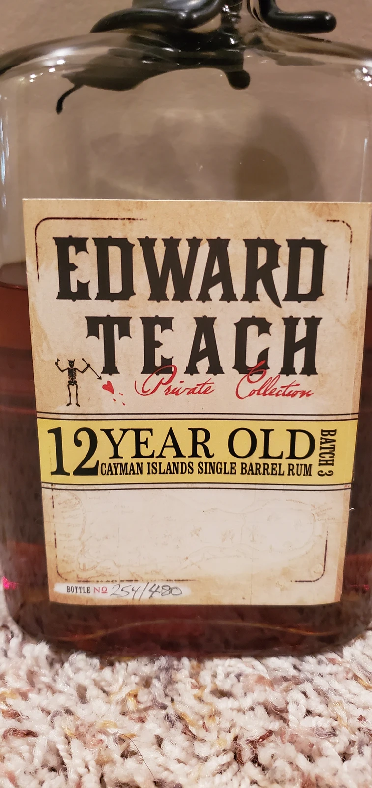 Edward Teach Private Collection Single Barrel Rum 12 Year Old
