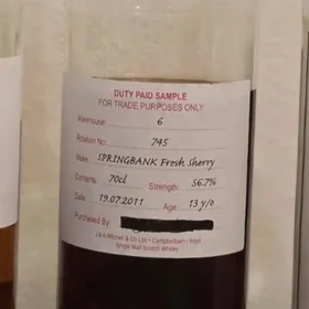 Springbank 2011 13 Years Fresh Sherry