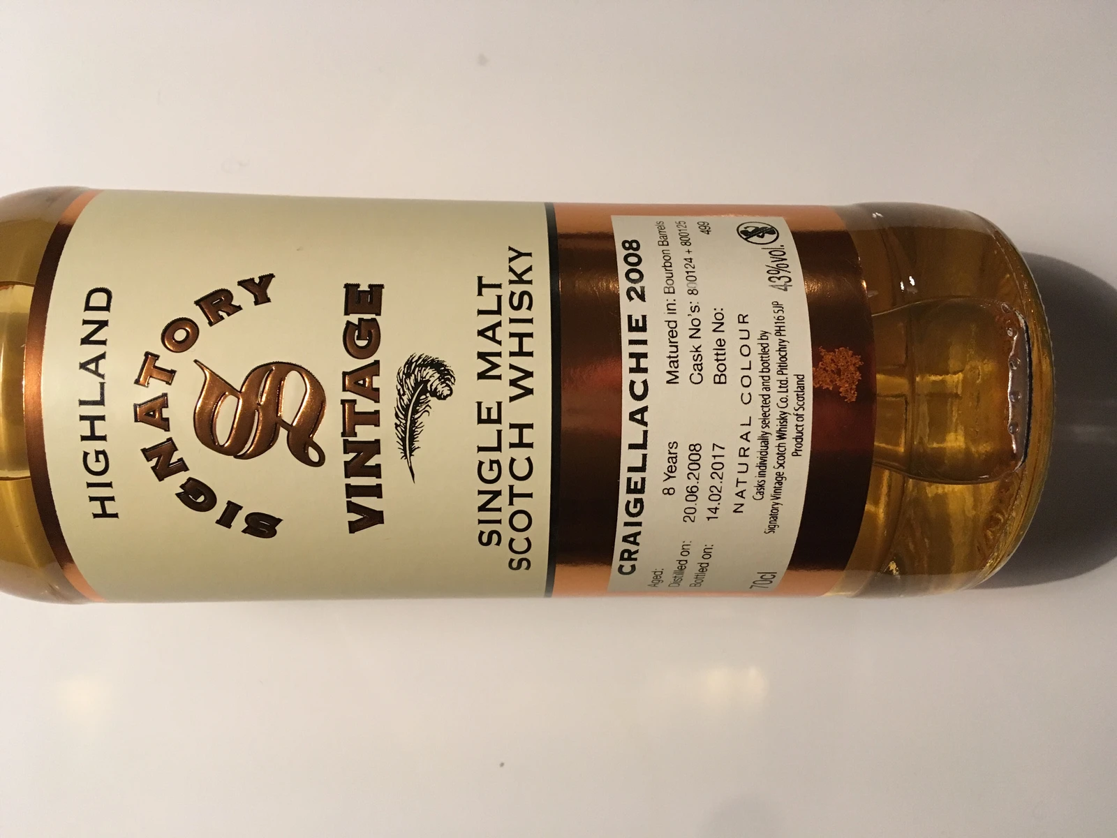 Craigellachie 2008 8 Year 86 Proof Collection (Signatory)