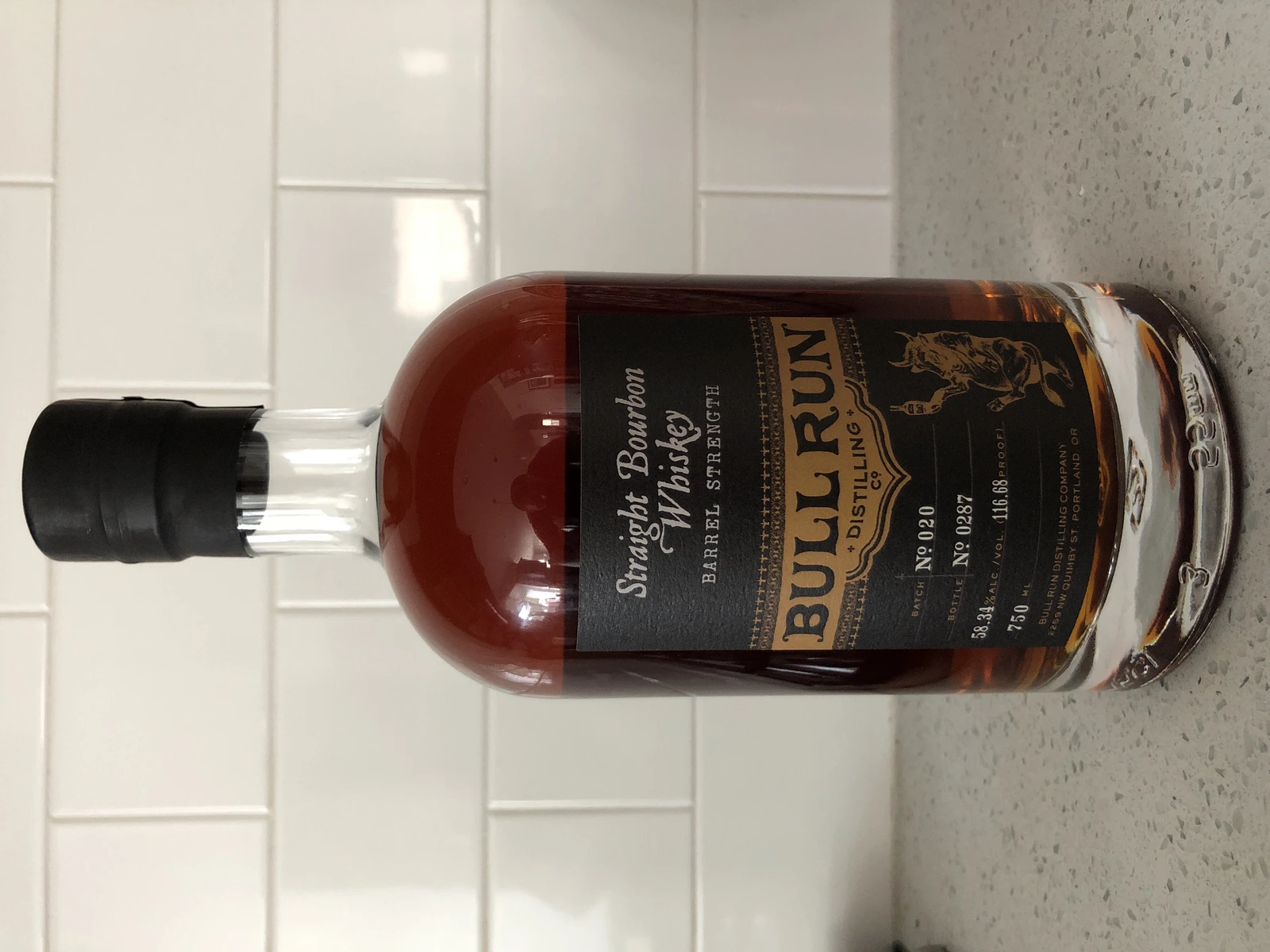 Bull Run Straight Bourbon Whiskey Barrel Strength