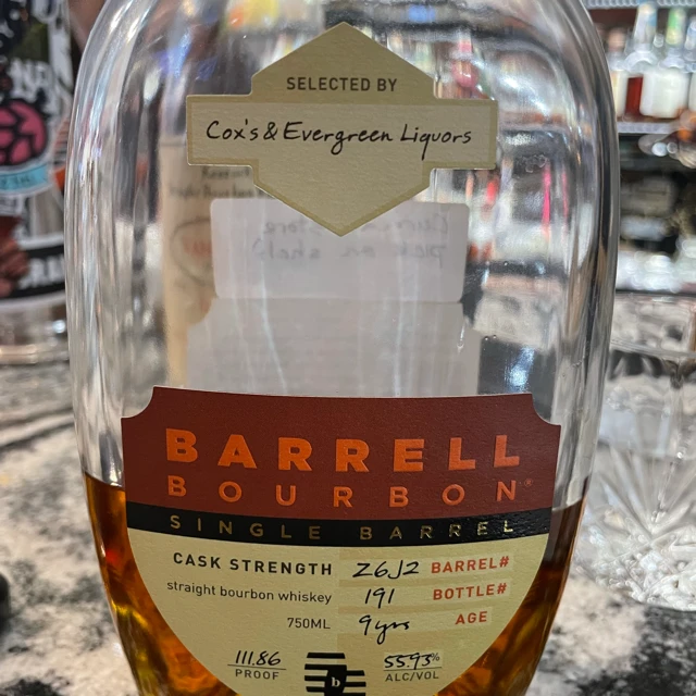 Barrell Bourbon Single Barrel #z6j2 (Cox's & Evergreen Liquors)