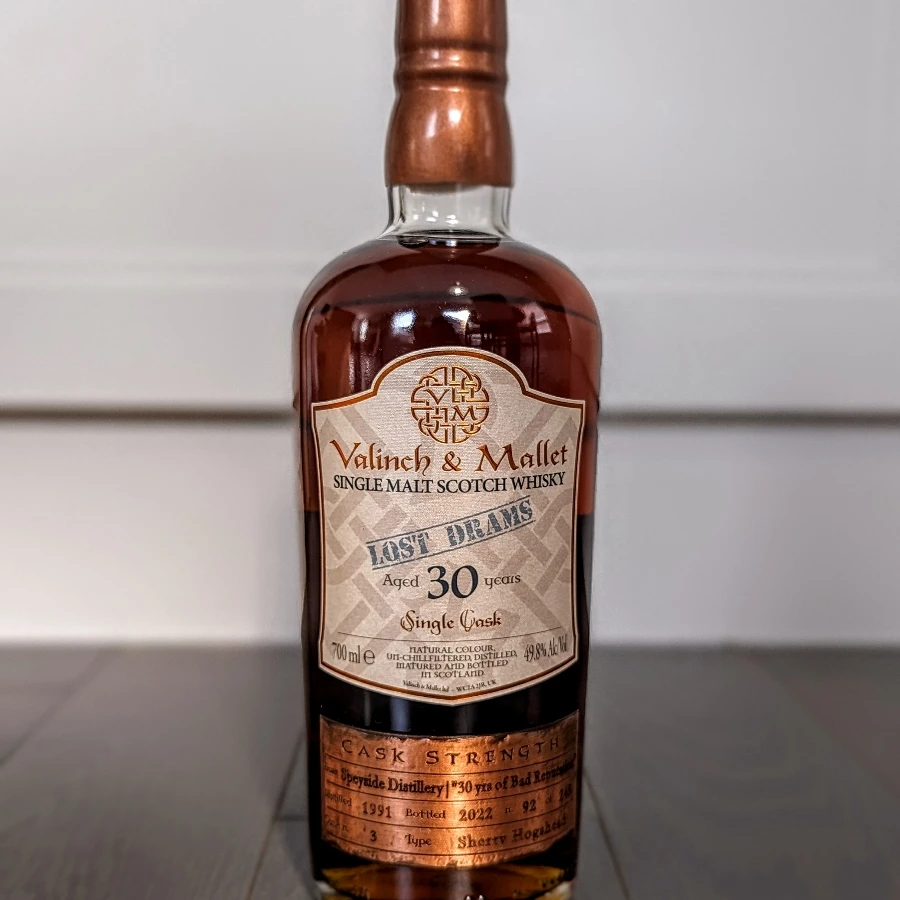 Valinch & Mallet Speyside Distillery 1991 30 Year Single Malt Scotch Whisky