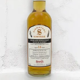 Signatory Royal Brackla 14 year old Barrel # 305113 Binny's Handpicked 2008