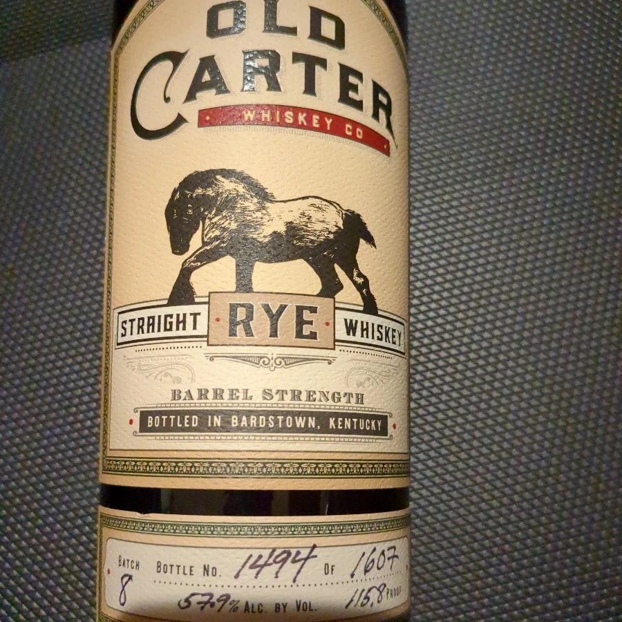 Old Carter Straight Rye Batch 8