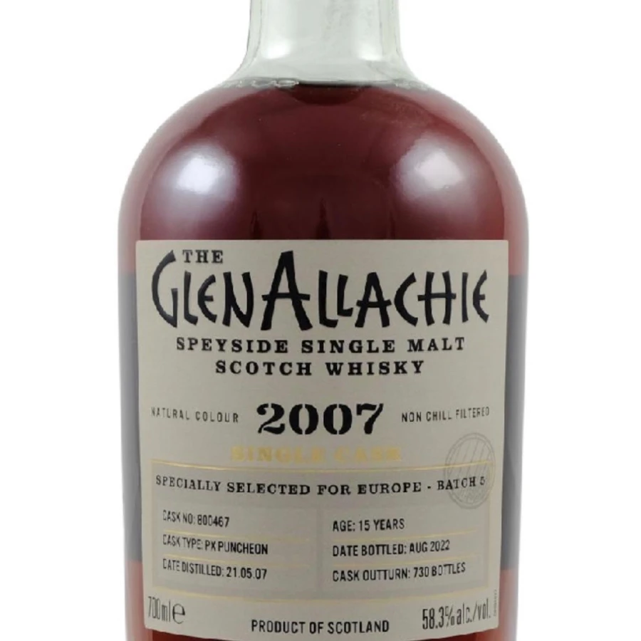 Glenallachie 2007 Single Cask 15 Year Old Pedro Ximenez Puncheon