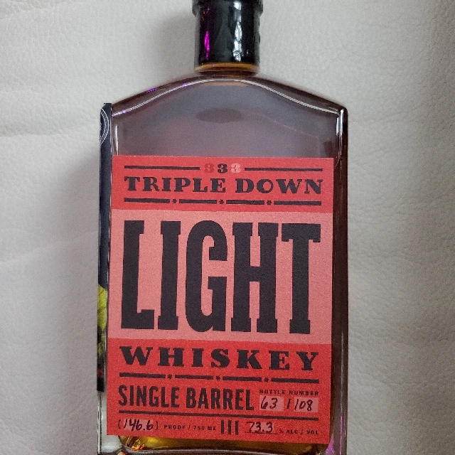 333 Triple Down Light Whiskey single barrel selected by Liquor Express