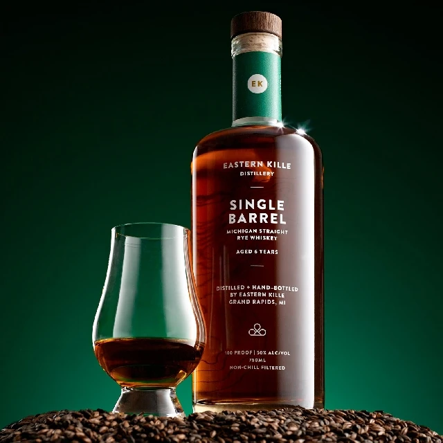 Eastern Kille Distillery Michigan Straight Rye Whiskey, Single Barrel EK Pick, Aged 6 Years