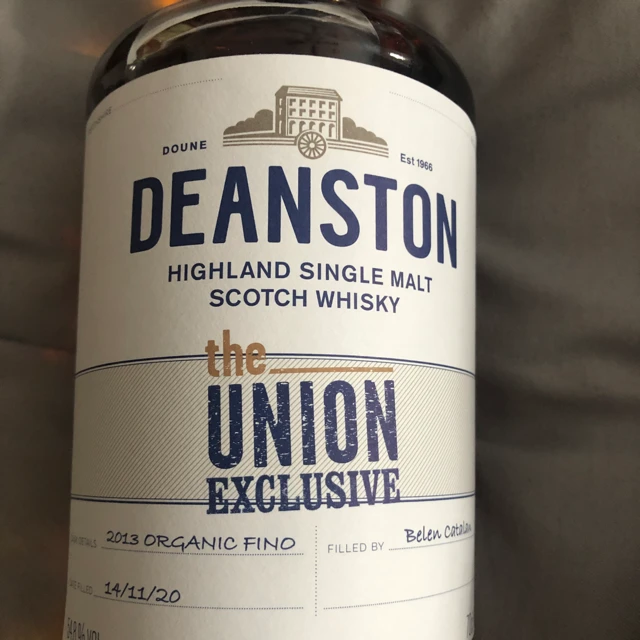 Deanston Union Exclusive 2020 organic Fino cask