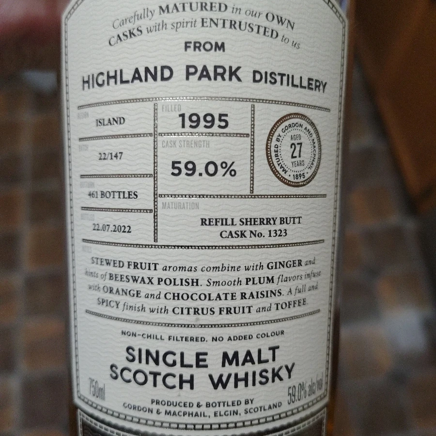 Highland Park 1995 27 year Connoiseurs Choice (Gordon and Mcphail)