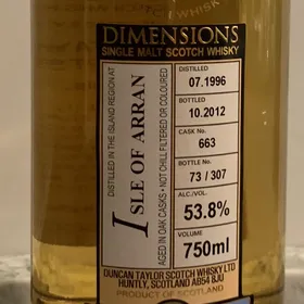 Arran 1996 16 Year Dimensions (Duncan Taylor)