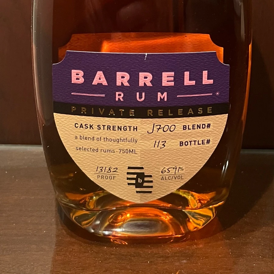 Barrell Private Release Rum Blend J700