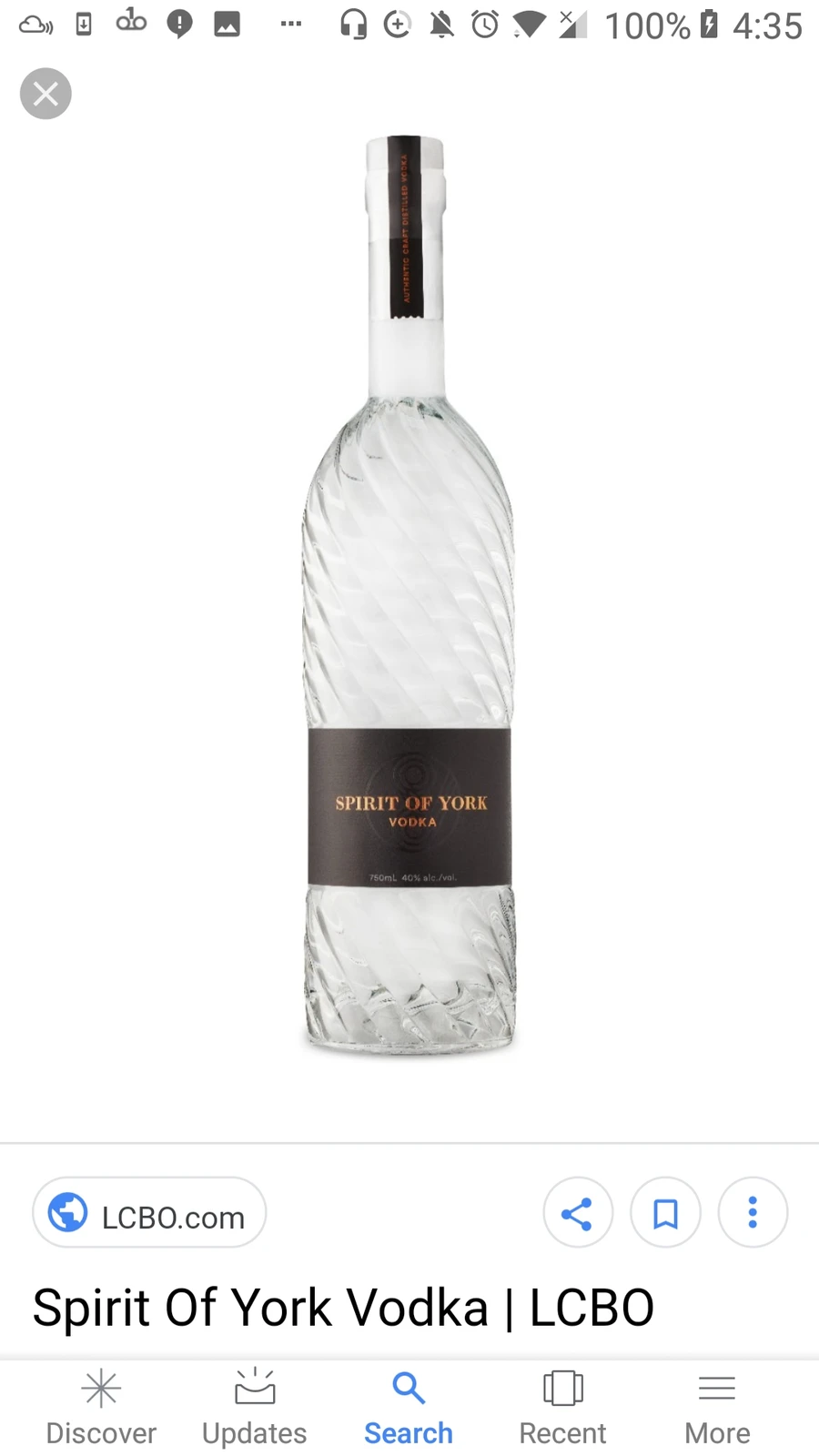 Spirit of York Vodka