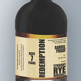 Redemption Barrel Proof 7 Year Straight Rye