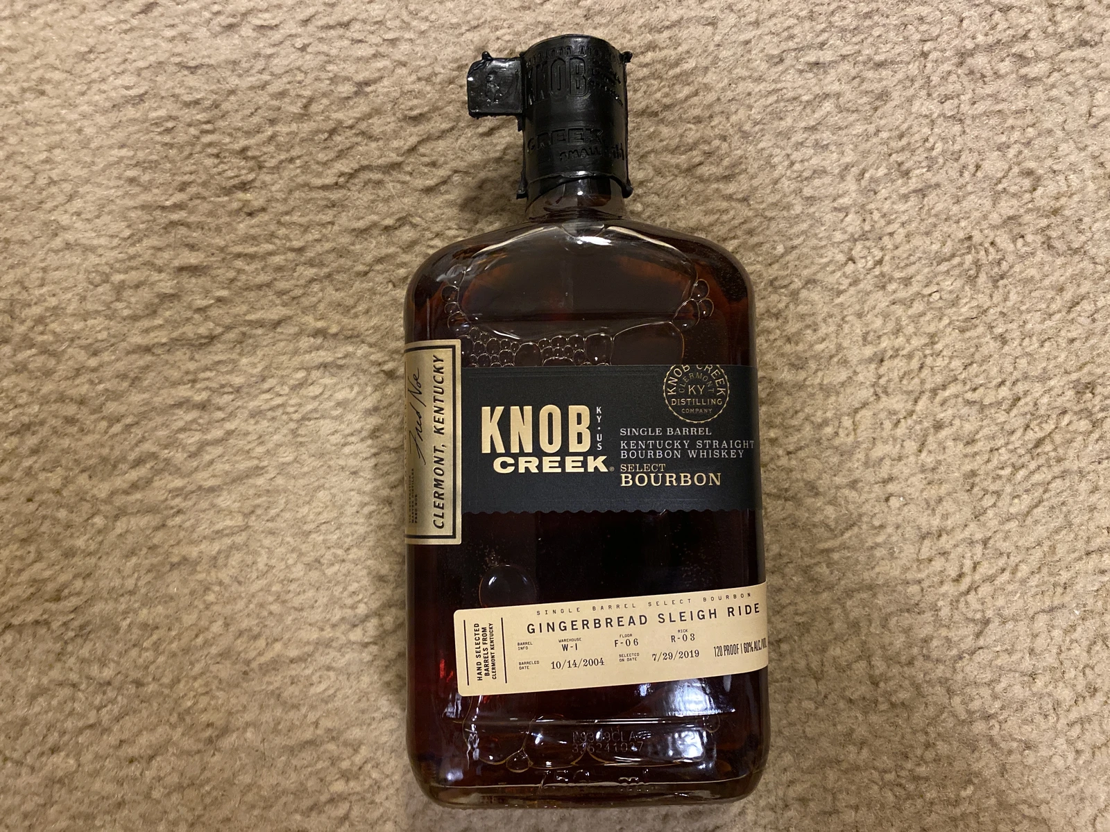 Knob Creek Single Barrel Select Bourbon W-I F-06 R-03 (Gingerbread Sleigh Ride)