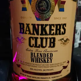 Bankers club blended whiskey