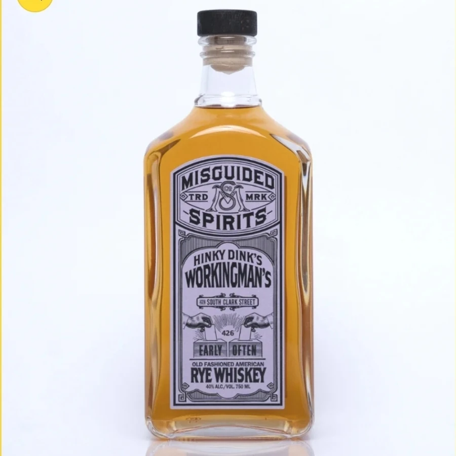 Misguided Spirits Hinky Dink's Workingman's Rye Whiskey
