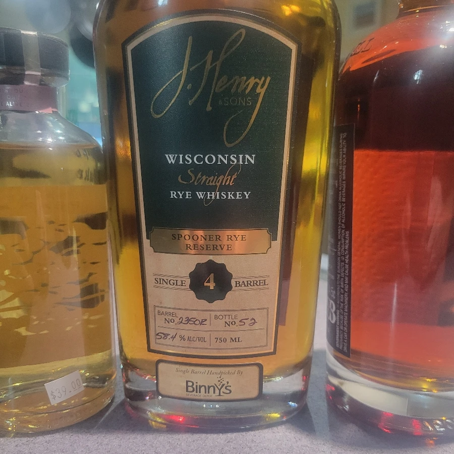J. Henry & Sons Stright Ryes Single Barrwl (Binny's 2350R)