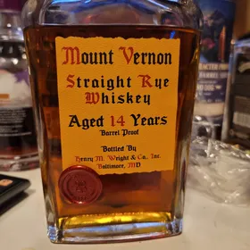 Mount Vernon Straight Rye Whiskey 14 Year Barrel Proof