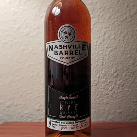 Nashville Barrel Company Single Barrel Cask Strength 9 Year Old Straight Rye (Selected by James Davenport)