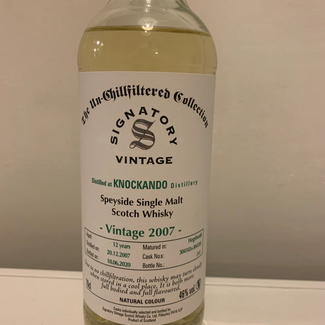 Knockando 2007 12 Year Un-Chillfiltered Collection (Signatory)