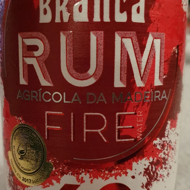 Branca rum agricola da madeira fire