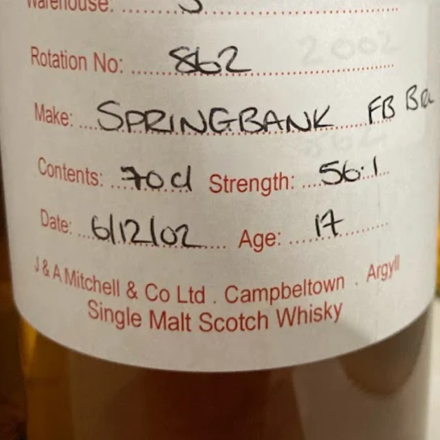 Springbank 17 Year Fresh Bourbon Barrel