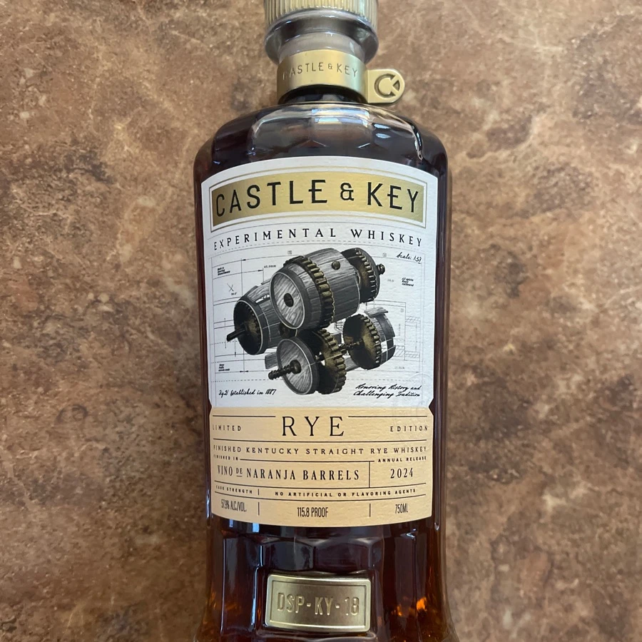 Castle & Key Experimental Series Rye Whiskey Finished in Vino de Naranja Barrels