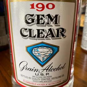 Gem Clear 190 Grain Alcohol U.S.P.