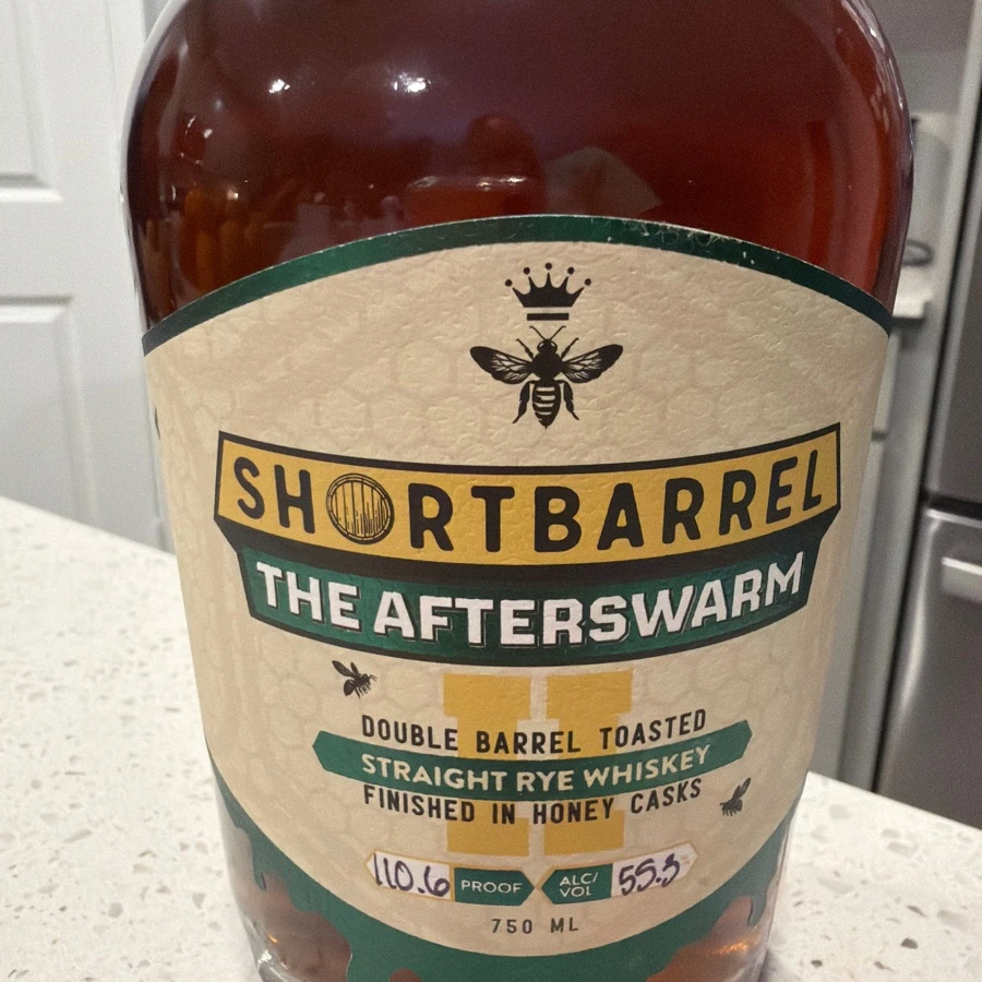 Shortbarrel (The Afterswarm 2) double barrel toasted straight rye whiskey finished in honey casks