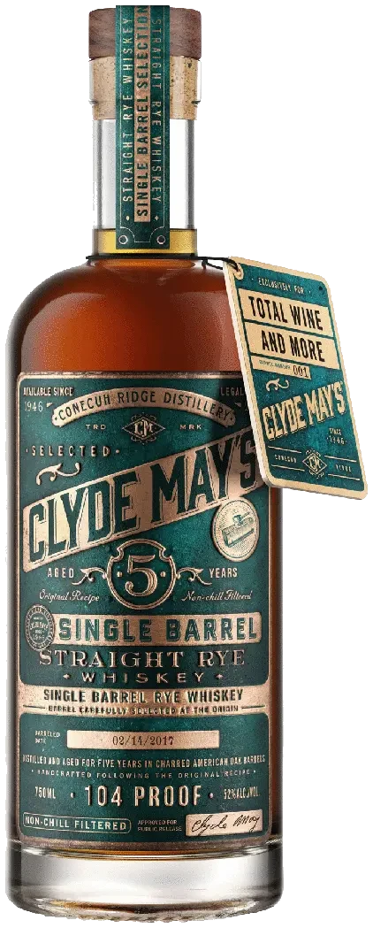 Clyde Mays Rye Whiskey 8 Yr Barrel Select