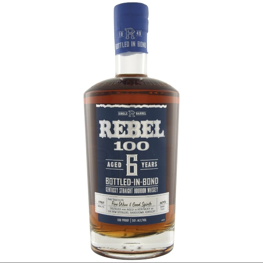Rebel 100, Single Barrel, Aged 6 Years, Bottled-In-Bond, Kentucky Straight Bourbon Whiskey 

(Fine Wine & Good Spirits, Barrel  #8087575, filled 07/16/18)