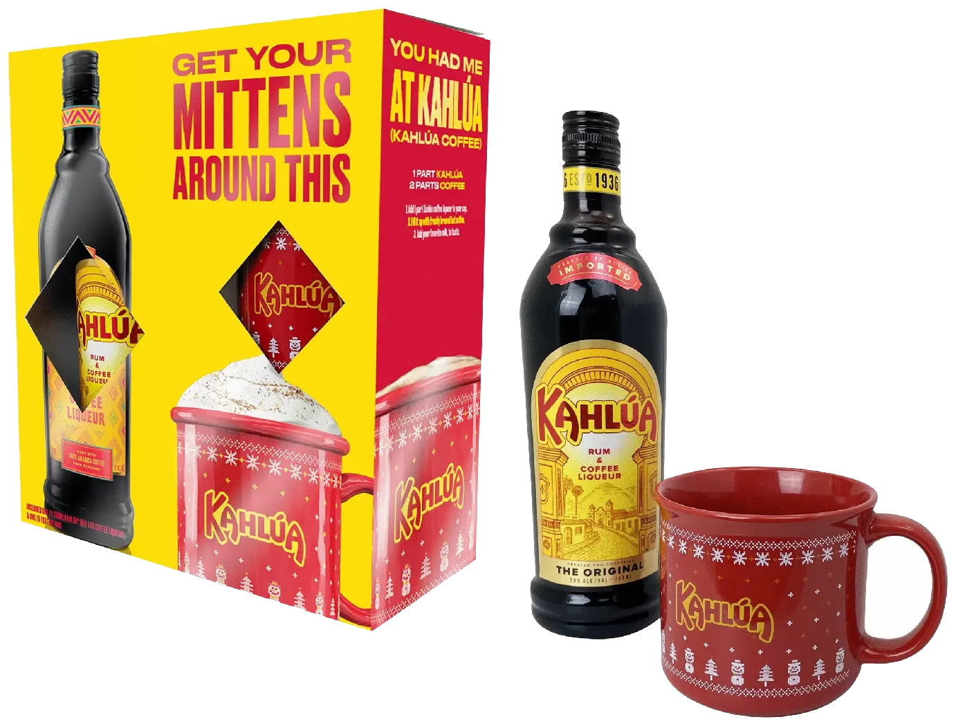 Kahlua With Absolut 50ml Glass Gift