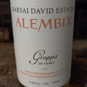 Narsai David Estates Alembix Grappa De Venus