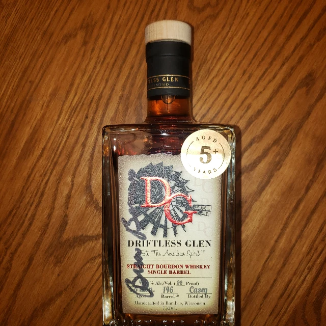 Driftless Glen Single Barrel Straight Bourbon Aged 5+ Years