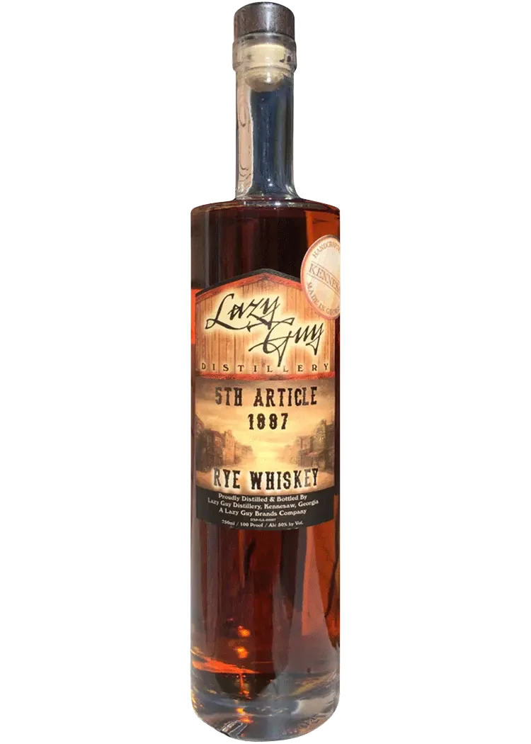 Lazy Guy 5th Article 1887 Rye Whiskey