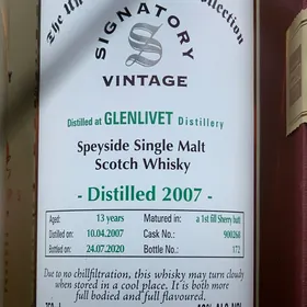 Signatory Vintage Glenlivet 2007