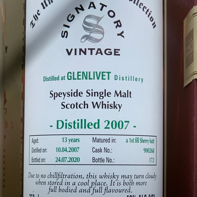 Signatory Vintage Glenlivet 2007