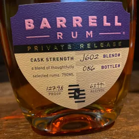 BARRELL RUM PRIVATE RELEASE BLEND J602
