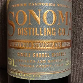 Sonoma Distilling Co Cherrywood Straight Rye Whiskey Single Barrel Reserve
