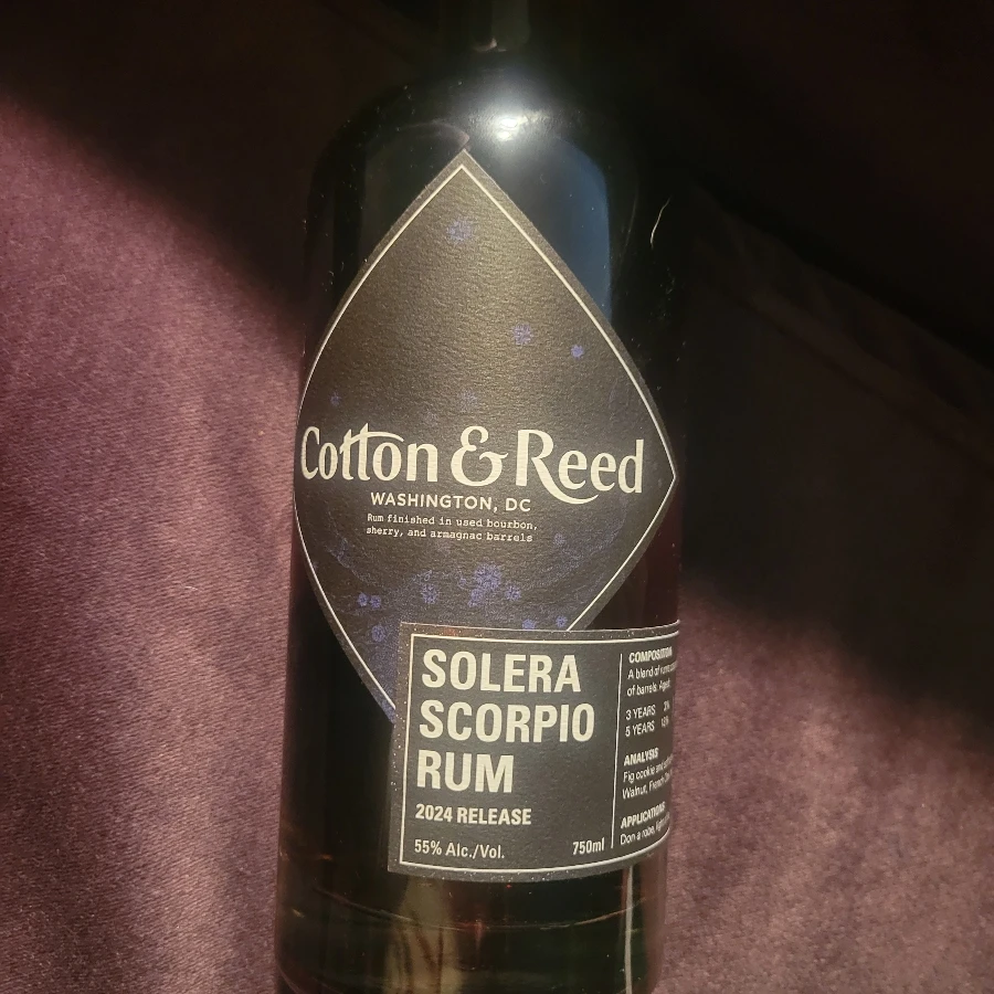 Cotton & Reed Solera Scorpio Rum 2024 Release