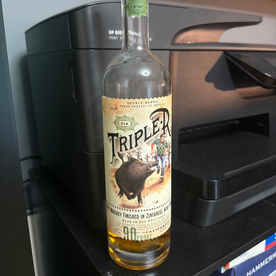 Triple-R Rye Whiskey Finished in Zinfandel Wine Barrels