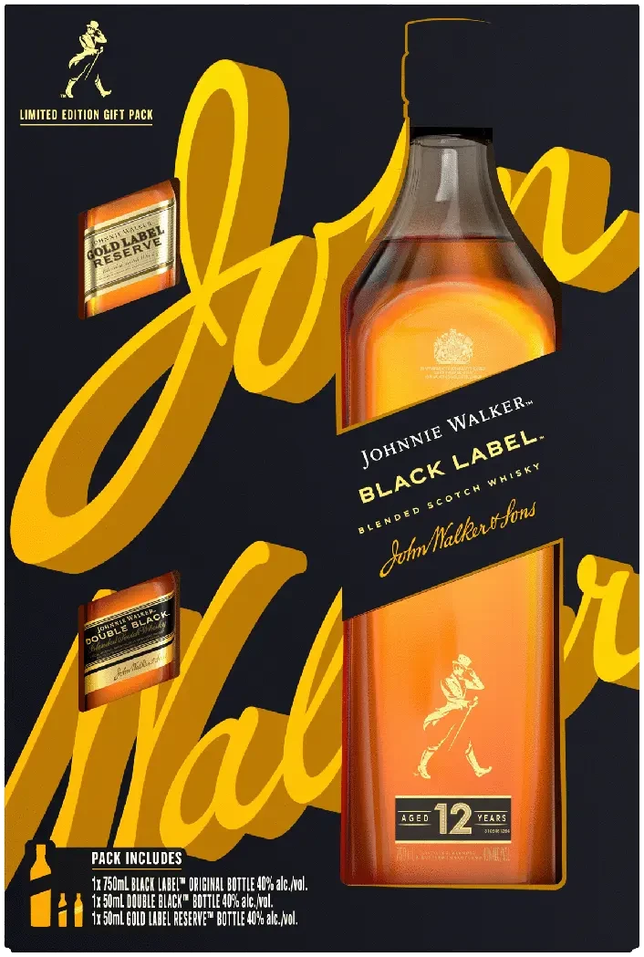 Johnnie Walker Black W 2 50mls Gift