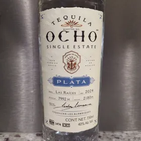 Tequila Ocho Plata Las Raíces 2024