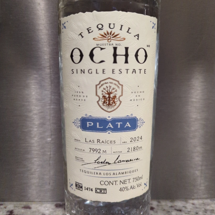 Tequila Ocho Plata Las Raíces 2024