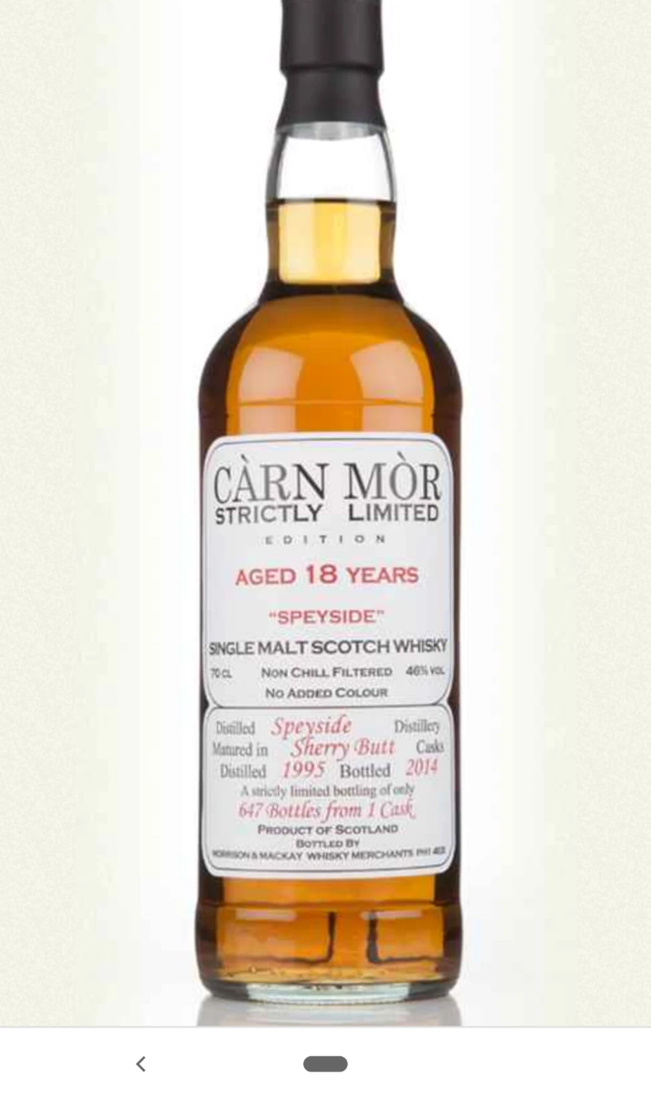 Carn Mor Speyside 18 Year Old 1995 - Strictly Limited