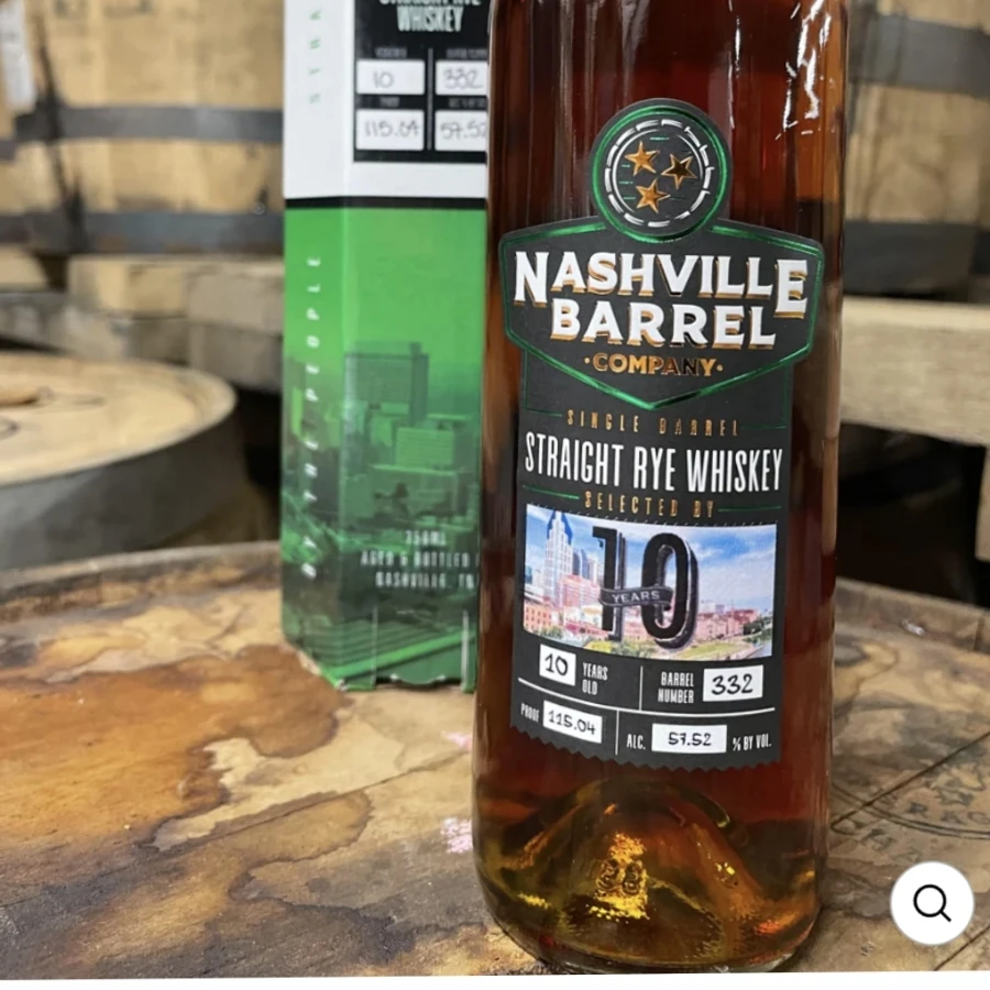 Nashville Barrel Co. C.R.E.A.M. Straight Rye Whiskey Aged 10 Years