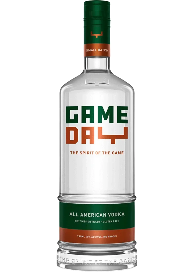 Gameday All American Vodka Orange Green
